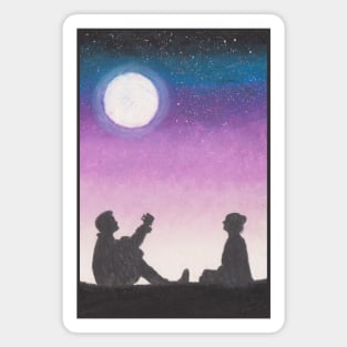 Beautiful Purple Night Sky Magnet